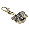 Unisex Alloy Analog Quartz Keychain Watch with Butterfly (Bronze)