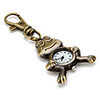 Unisex Alloy Analog Quartz Keychain Watch with Frog (Bronze)