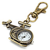Unisex Alloy Analog Quartz Keychain Watch with Helicopter (Bronze)