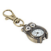 Unisex Alloy Analog Quartz Keychain Watch with Owl (Bronze)