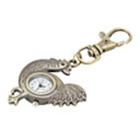 Unisex Alloy Analog Quartz Keychain Watch with Rooster (Bronze)