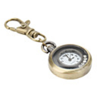 Unisex Alloy Analog Quartz Keychain Watch with Running Balls (Bronze)