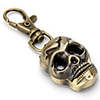 Unisex Alloy Analog Quartz Keychain Watch with Skull Heads (Bronze)