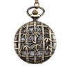 Unisex Bamboo Alloy Analog Quartz Pocket Watch (Bronze)
