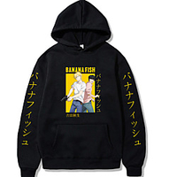 unisex banana fish hoodie harajuku sweatshirt cosplay costume long sleeve pullover coat for girls women for anime fans red miniinthebox