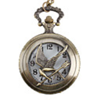 Unisex Bird Alloy Analog Quartz Pocket Watch (Bronze)