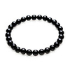 Unisex Black 6mm Natural Aphrizite Bracelet (BGEC58)
