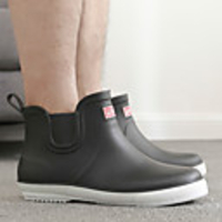 Unisex Boots Flat Heel Round Toe Booties Ankle Boots Daily Water Shoes PVC Solid Colored Black Army Green Blue / Booties / Ankle Boots