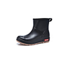 Unisex Boots Flat Heel Round Toe Daily Walking Shoes PVC Solid Colored Black Purple Gray / Booties / Ankle Boots