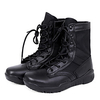 Unisex Boots Flat Heel Round Toe Knee High Boots Casual Daily Walking Shoes Polyester Lace-up Solid Colored Black / Booties / Ankle Boots