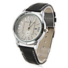 Unisex Calendar Style PU Analog Quartz Wrist Watch (Black)