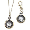 Unisex Casual Style Alloy Analog Quartz Keychain Necklace Watch (Bronze)