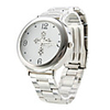 Unisex Cross Shaped Alloy Analog Quartz Wrist Watch (Silver)