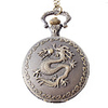 Unisex Dragon Style Steel Analog Quartz Pocket Watch (Bronze)