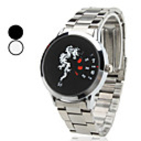 Unisex Dragon Style Steel Analog Quartz Wrist Watch (Silver)