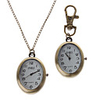 Unisex Egg Style Alloy Analog Quartz Keychain Necklace Watch (Bronze)