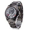 Unisex Elegant Large Number Design Steel Analog Quartz Wrist Watch (Black)