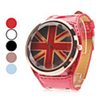 Unisex Flag Style PU Analog Quartz Wrist Watch (Assorted Colors)
