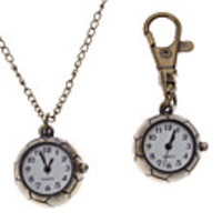 Unisex Football Style Alloy Analog Quartz Keychain Necklace Watch (Bronze)