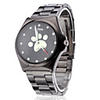 Unisex Footprint Steel Analog Quartz Wrist Watch (Black)