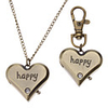 Unisex Happy Style Alloy Analog Quartz Keychain Necklace Watch (Bronze)