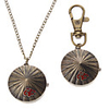 Unisex Hat Style Alloy Analog Quartz Keychain Necklace Watch (Bronze)