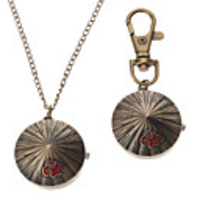 Unisex Hat Style Alloy Analog Quartz Keychain Necklace Watch (Bronze)