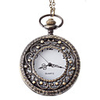 Unisex Hollow Engraving Style Steel Analog Quartz Pocket Watch (Bronze)