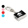 Unisex Jolly Rogers Style Alloy Analog Quartz Keychain Watch (Silver)