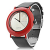 Unisex Leather Analog Quartz Wrist Watch 0687k (Black)