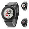 Unisex Leather Analog Quartz Wrist Watch 0687l (Black)