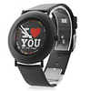 Unisex Leather Analog Quartz Wrist Watch 0687T (Black)