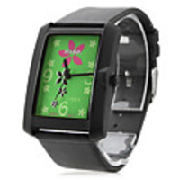 Unisex Leather Analog Quartz Wrist Watch 2354I (Black)