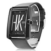 Unisex Leather Analog Quartz Wrist Watch (Black)