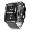 Unisex Leather Analog Quartz Wrist Watch (Black)