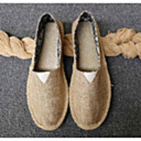 Unisex Loafers Slip-Ons Casual Daily Linen Breathable White Black Yellow Summer Fall