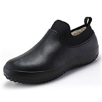 Unisex Loafers Slip-Ons Casual Daily Office Career Walking Shoes PVC Warm Non-slipping Wear Proof Black / Red Black Dark Blue Fall Winter