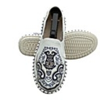 Unisex Loafers Slip-Ons Chinoiserie Daily Cotton Non-slipping Black / White White Black Summer Fall