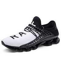 Unisex Loafers Slip-Ons Sporty Daily Running Shoes Walking Shoes Tissage Volant Non-slipping Black and White Black / Red Black Spring Fall