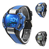 Unisex Multi-Functional Rubber Digital Automatic Wrist Watch with Blue Light (Assorted Colors)