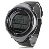 Unisex Multi-Functional Style Solar Power Rubber Digital LED Wrist Watch (Black)