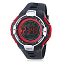 Unisex Multi-Functional Water Resistant PU Digital Automatic Casual Watch