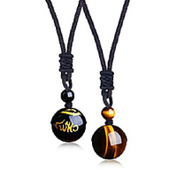 unisex natural tiger stone onyx stone lucky blessing chakra beads pendant adjustable healing necklace shiny
