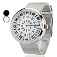 Unisex New Design Steel Analog Quartz Wrist Watch (Silver)