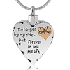 unisex no longer by my side but forever in my heart dadamp;mom cremation ashes urn pendant necklace (daughter)