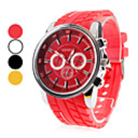 Unisex Plastic Analog Quartz Wrist Watch (Assorted Colors)