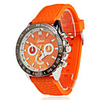Unisex Plastic Analog Quartz Wrist Watch (Orange)