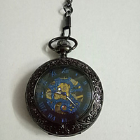 Unisex Pocket Watch Mechanical manual-winding Casual Creative Analog Black / Stainless Steel / Titanium Alloy