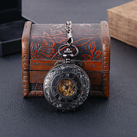 Unisex Pocket Watch Mechanical manual-winding Casual Creative Analog Black / Titanium Alloy