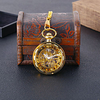 Unisex Pocket Watch Mechanical manual-winding Casual Hollow Engraving Analog Gold / Titanium Alloy
